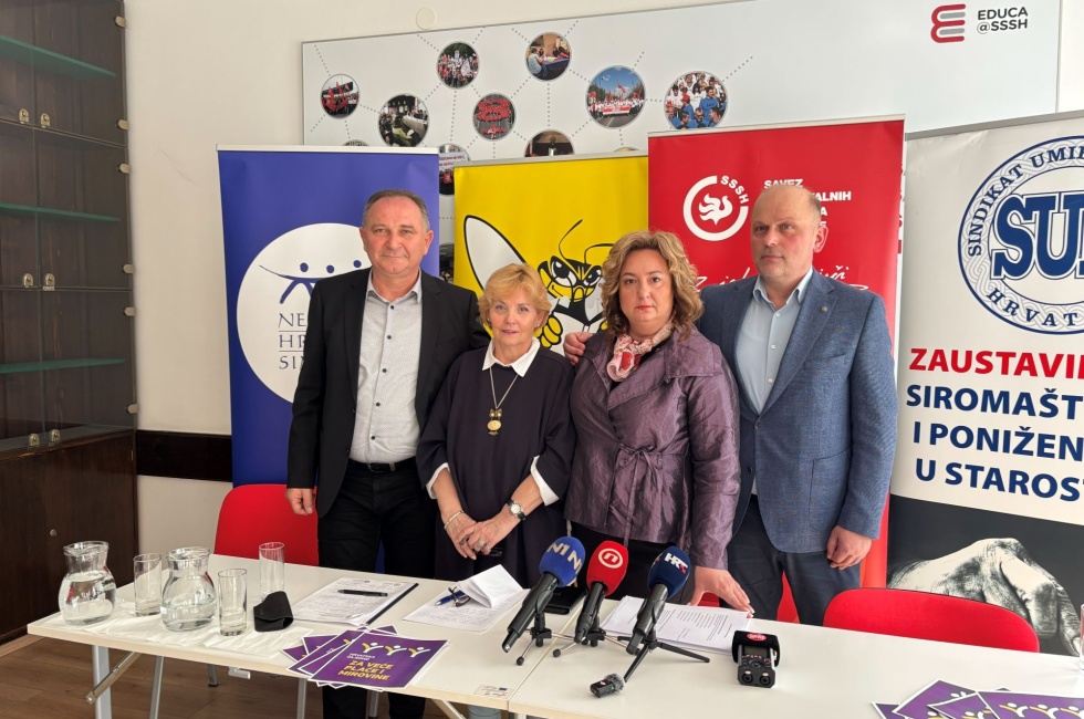 Sindikati pozivaju na prosvjed „Hrvatska zajedno za veće plaće i mirovine“